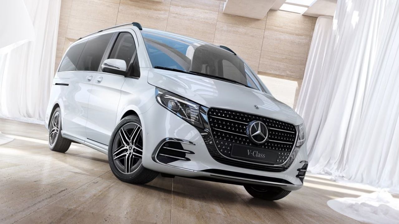 Taxi Mercedes Clase V Exterior color blanco elegante